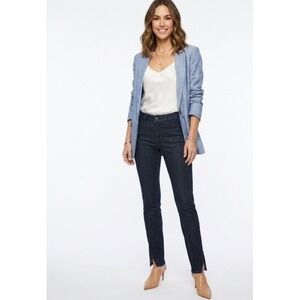 Rich & Skinny | Dark Wash Skinny Jeans Ankle Slit Made in USA | Size 26